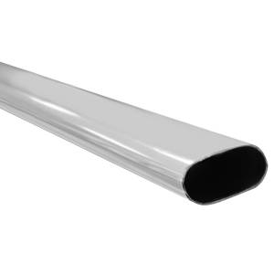 [4305] Tubo Para Closet Ovalado 6.10Mt Acero Cromado Handy Home