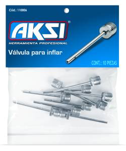 Valvula Aguja Para Inflar Balones Bolsa Con 10Pz Aksi
