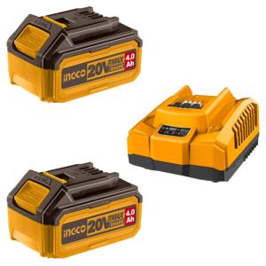 [UFBCPK1424] Cargador Y 2 Baterias 4.0Ah 20V 4A Ingco
