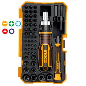 Desarmador De Precision 55Pz Puntas Y Dados Ingco