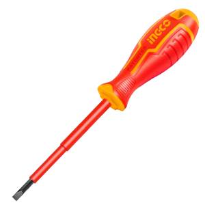 [HISD814100] Desarmador Dielectrico Plano 3/16" X 4" Mango Con Grip Ingco