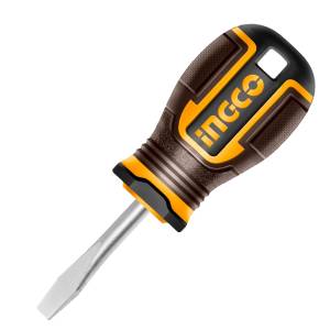 Desarmador plano 1/4" x 1-1/2" mango con grip Super Ingco