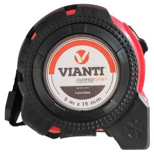 Flexometro 19Mm 5Mt/16Ft Abs Rojo Blister Vianti