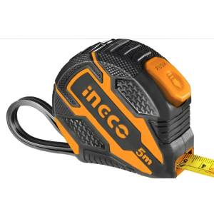 [HSMT08519N / 15388] Flexometro 19Mm 5Mt/16Ft Anti-Impactos Negro/Amarillo Industrial Tarjeta Ingco