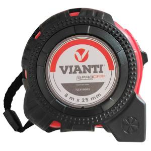 Flexometro 25Mm 8Mt/26Ft Abs Rojo Blister Vianti