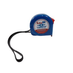 Flexometro 3.6mt ABS azul/blanco granel Cadena