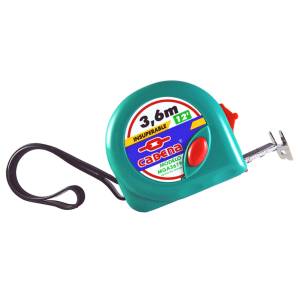 Flexometro 3.6Mt Abs Verde Aqua Granel Cadena