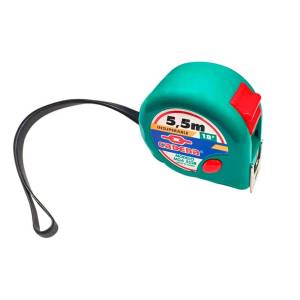 Flexometro 5.5mt ABS verde aqua granel Cadena