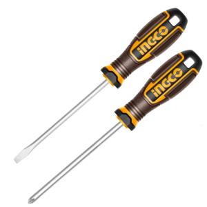 [284680ZN] Juego 2 desarmadores mango con grip Super Ingco