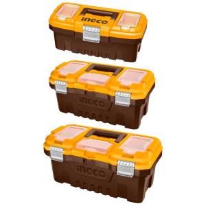 [PBXK0302] Juego 3 Cajas Para Herramienta Plast 14"-17"-20" Broche/Metal Ingco