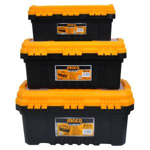 Juego 3 Cajas Para Herramienta Plastica 14-17-20 Broche Plastico Ingco