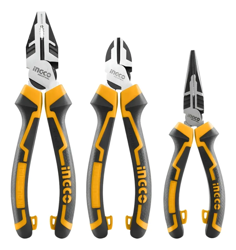[HKHLPS2831 / 22966] Juego 3 Pinzas Mango Con Grip Super Ingco