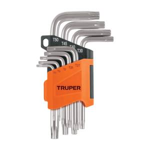 [10152ZN] Juego De 9 Llave Torx L T10-T50 Standard Plast Torx-9 Truper