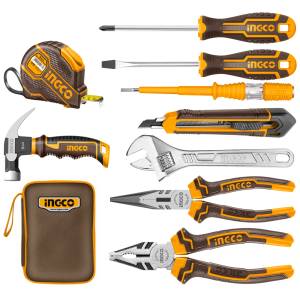 [286851ZN] Juego De Herramientas Casero 9 Pz Estuche Tela Ingco