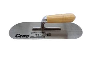 Llana canto redondo 14 x 5 con 10 remaches mango de madera 4P14RED Celta