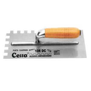 [10-RDC1/2] Llana Dentada Cuadrada 10 Remaches 11" X 5" Mango De Madera 10Rdc1/2 Celta