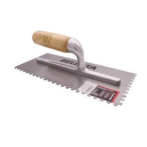 [75876] Llana Dentada Cuadrada 10 Remaches 11" X 5" Mango Madera 75876 Bellota