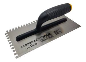 Llana dentada cuadrada 5 remaches 11" x 5" mango de plastico Econoline LL5PPLDC Celta