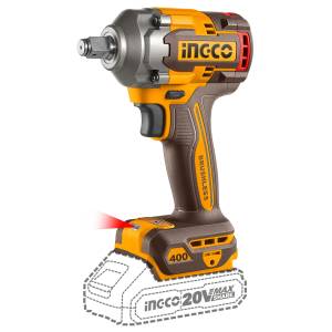 Llave impacto 1/2" 20v 400Nm sin bateria y cargador con 3 dados BL Ingco