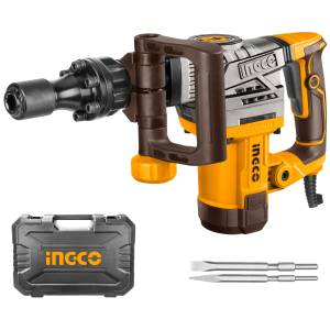 Martillo demoledor 1300w 20j con 2 cincel/maletin Ingco