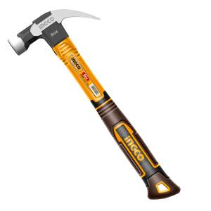 [HCH81008] Martillo uña curva 08oz mango fibra de vidrio Ingco