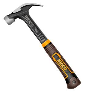 Martillo uña curva 16oz mango fibra vidrio magnetico Ingco