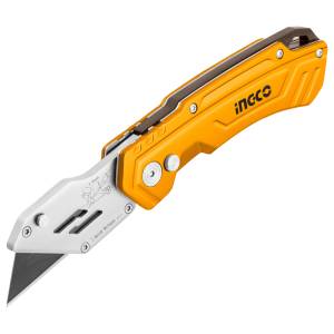 [HUK6288] Navaja abatible cuerpo metalico 7" con 5 repuestos Super Ingco