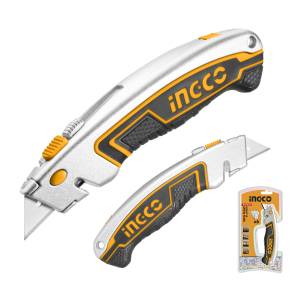 [HUK6128 / 16950] Navaja Retractil Aluminio 6" Con 6 Hojas Huk6128 Ingco