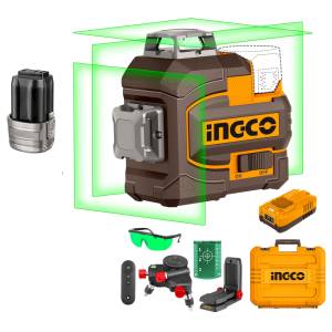 [UHLL301201] Nivel laser 12 lineas 3D 35mt 16v con bateria/cargador/accesorios Ingco