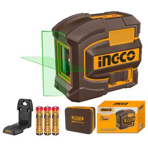 [HLL156601] Nivel laser verde linea cruz 35mt pilas 3AA Ingco