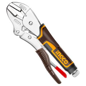 Pinza de presion mordaza curva 10" mango con grip CrV Ingco