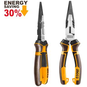 [HHLNP28200] Pinza de punta-corte 8" alta palanca mango grip Ingco