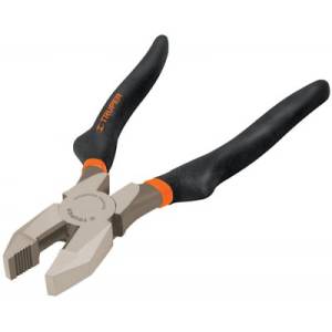 Pinza electricista profesional punta plana 9" mango vinil t201-9 TRUPER
