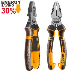 Pinza Para Electricista 8" Mango Con Grip Industrial Ingco