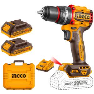 Rotomartillo Atornillador Inalambrico 1/2" 66N 20V 2 Baterias/Cargador Bl Ingco