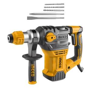 [URH1500281 / 101221] Rotomartillo SDS Plus 1500w 1-1/4" 5.5j 3 brocas/2 cincel/maletin Ingco