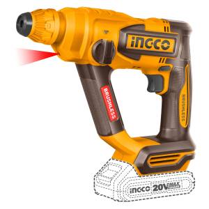 [CRHLI20188] Rotomartillo SDS Plus 20v 11/16" 1.8j sin bateria y cargador BL Ingco