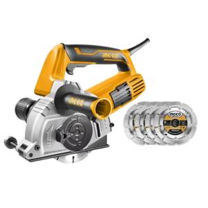 Sierra ranuradora concreto 5" 1500w con 4 discos Ingco