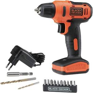[LD12S-B3] Taladro Inalambrico 3/8" 12V 900Rpm Con 13 Accesorios B&D