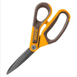 Tijera inoxidable multiusos 8" mango con grip Ingco