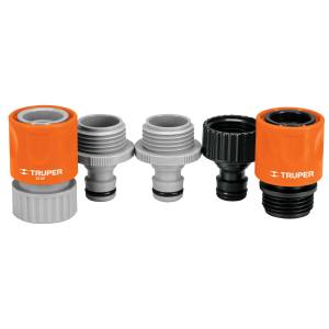 [12728] Conexion manguera hembra/macho 019mm 3/4" rapida con 5pz Truper