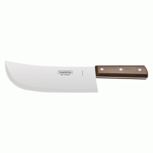 Cuchillo Hachuela De Acero Inoxidable Con Mango De Madera 9 Para Taco Tramontina
