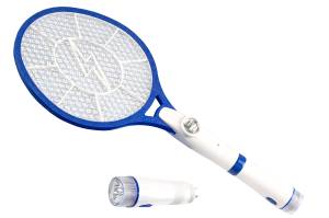 Raqueta Electronica Mata Insectos Con Linterna Led Raq003 Kley