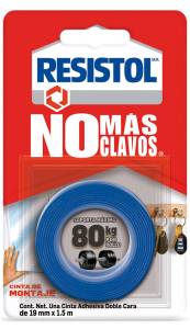 [2858999 / 1692997] Cinta De Montaje 19Mm X 01.50Mts 080Kgs No Mas Clavos Resistol