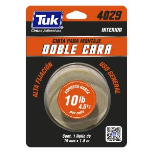 [422900_1 / 11724] Cinta de montaje 19mm x 01.5mts 4029 Tuk
