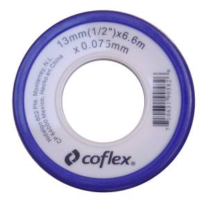 Cinta De Teflon 013Mm 1/2" X 06.6Mts Wt1260 Coflex