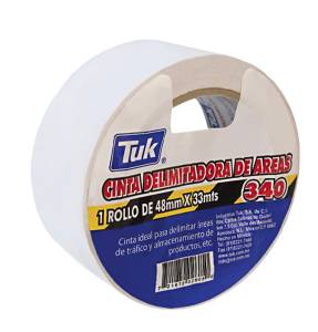 Cinta delimitadora 48mm x 33 mts blanca tipo 340 TUK