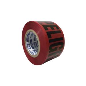 [352003 / 12585] Cinta delimitadora 75mm x 300 mt roja PELIGRO 520 Tuk