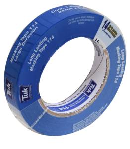 Cinta masking tape 1" x 50 mt para pintor Azul 114 Tuk