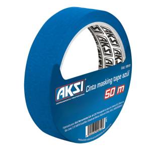 Cinta Masking Tape 1" X 50 Mt Para Pintor Azul Aksi